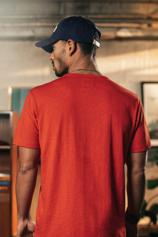 &SONS Slub Pocket T-shirt Red