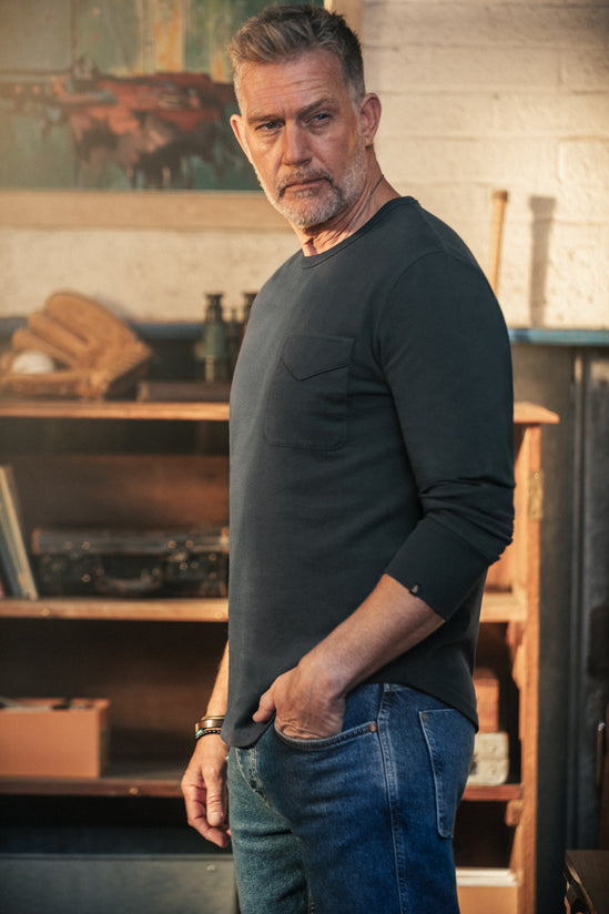 Switchman Long Sleeve Top Black Fade