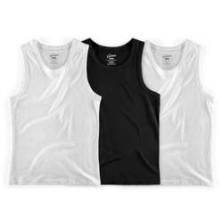 Vests 3 Pack – 2 White, 1 Black