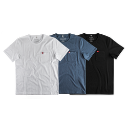 Boxer Pocket Tees Pack – White/ Black/ Navy