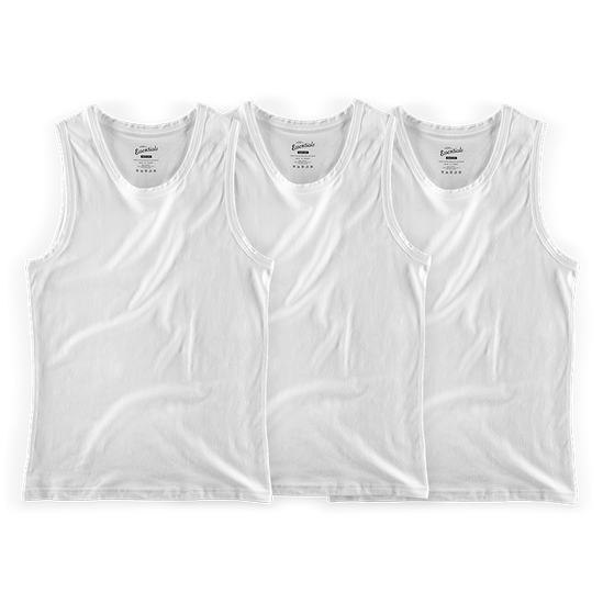 Vests 3 Pack – 3x White
