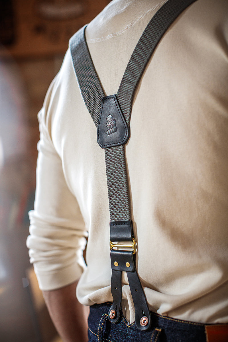Black Leather Braces