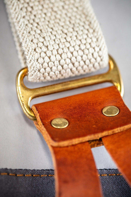 Cream Leather Braces
