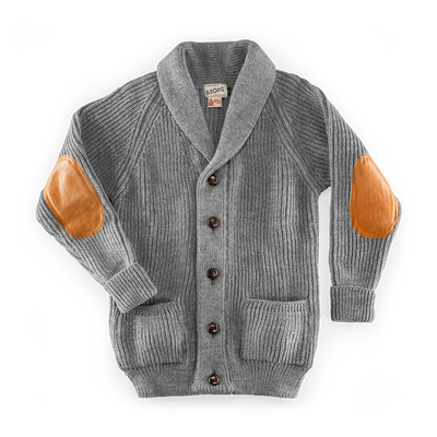 Pioneer British Wool Cardigan Grey www.andsons.us