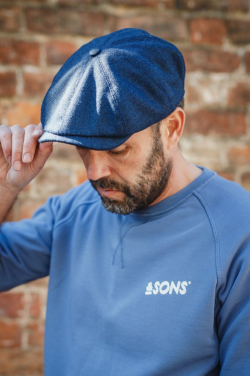 The London Baker Boy Hat- Blue Indigo