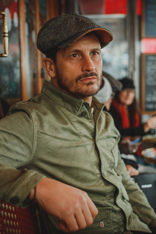 &SONS Thompson Baker Boy Hat Vintage Style Harris Tweed Baker Boy