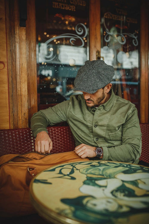 &SONS Thompson Baker Boy Hat | Vintage Style Harris Tweed Baker Boy