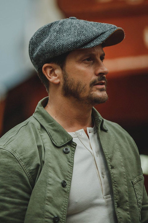 &SONS Thompson Baker Boy Hat Vintage Style Harris Tweed Baker Boy