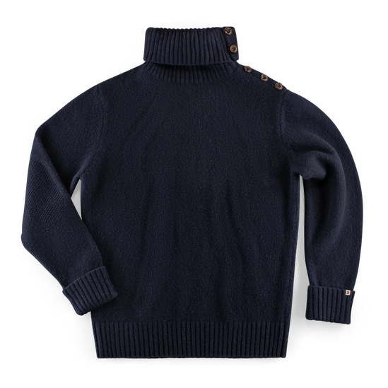 &SONS Ahab Submariner Rollneck Jumper Navy
