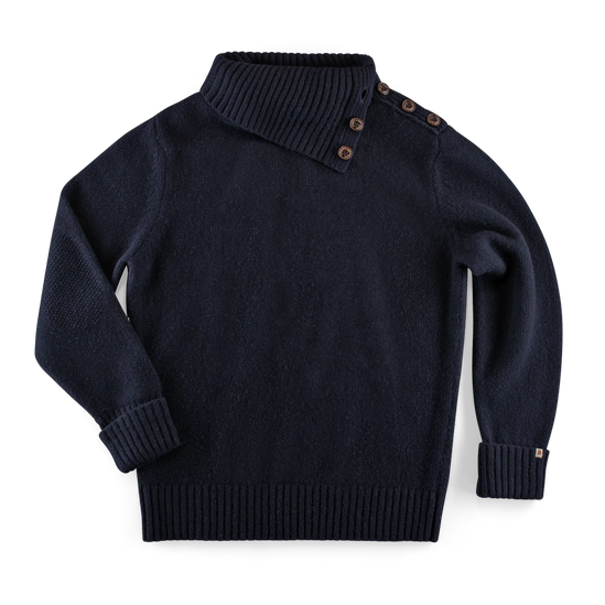 &SONS Ahab Submariner Rollneck Jumper Navy