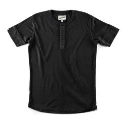 The New Elder Henley Short Sleeve Shirt Black
