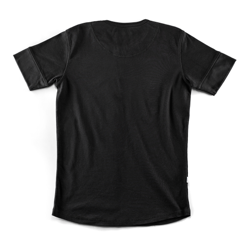 【2plan】Rookie Hook Henley Neck Short Sleeve T-Shirt Heavyweight Cotton Short Sleeve Henley T-Shirt - Gray