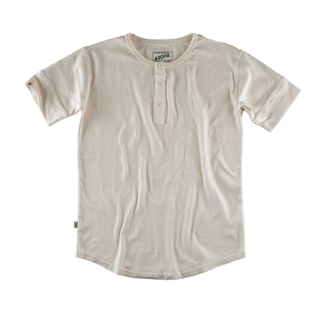 無料配送 ◆ Sculptor ◆ Floral Cottage Button Henley Floral Cottage Button Henley Beige – Sculptor