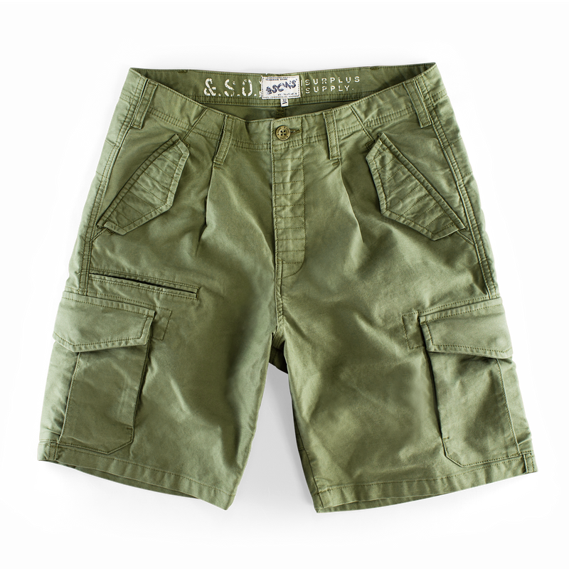 SONS Men s Surplus Army Shorts Green 38